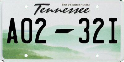 TN license plate A0232I
