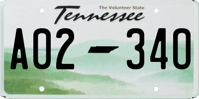 TN license plate A0234O
