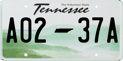 TN license plate A0237A