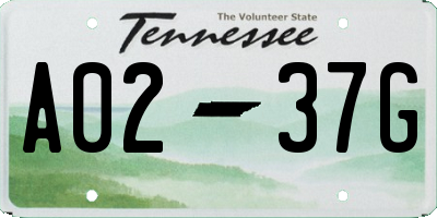 TN license plate A0237G