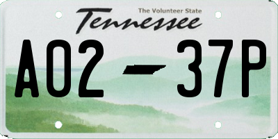TN license plate A0237P