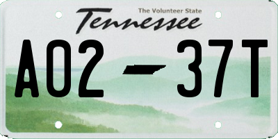 TN license plate A0237T