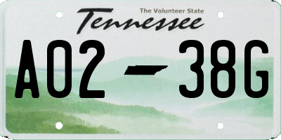 TN license plate A0238G