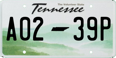 TN license plate A0239P