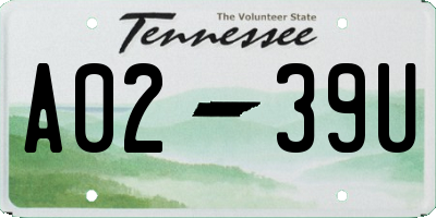 TN license plate A0239U