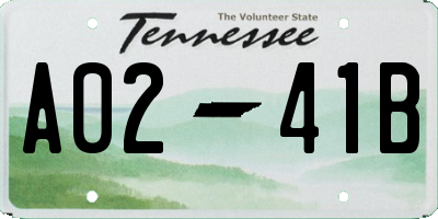 TN license plate A0241B