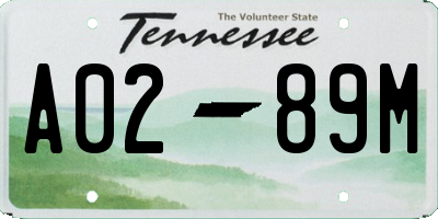 TN license plate A0289M