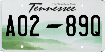 TN license plate A0289Q