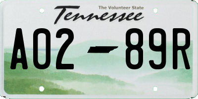 TN license plate A0289R
