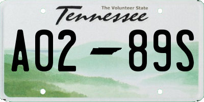 TN license plate A0289S