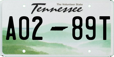 TN license plate A0289T