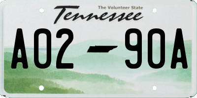 TN license plate A0290A
