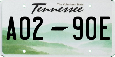TN license plate A0290E