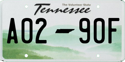 TN license plate A0290F