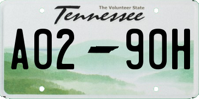 TN license plate A0290H