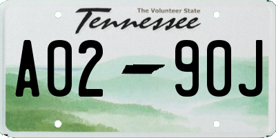 TN license plate A0290J