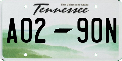 TN license plate A0290N