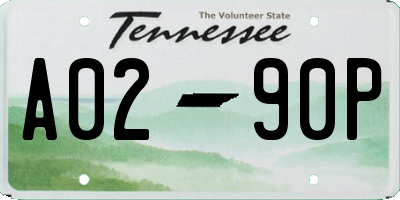TN license plate A0290P