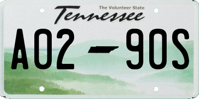 TN license plate A0290S