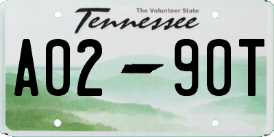 TN license plate A0290T