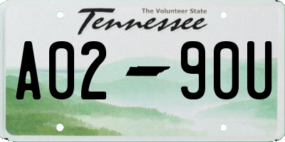 TN license plate A0290U
