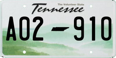 TN license plate A0291O
