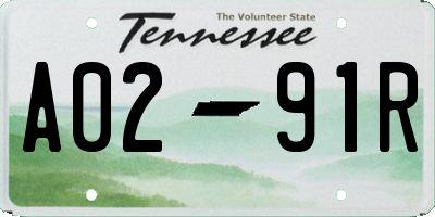 TN license plate A0291R