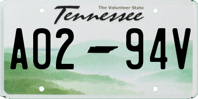 TN license plate A0294V