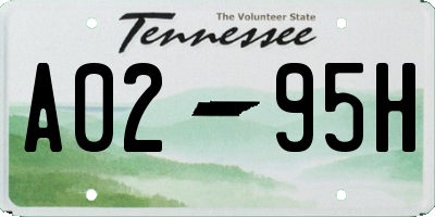 TN license plate A0295H