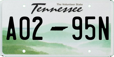 TN license plate A0295N