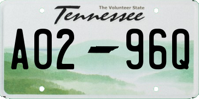 TN license plate A0296Q