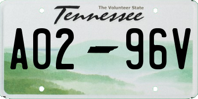 TN license plate A0296V