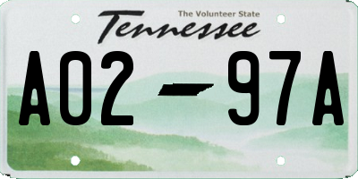 TN license plate A0297A