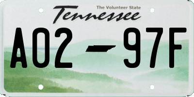 TN license plate A0297F