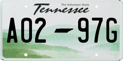 TN license plate A0297G