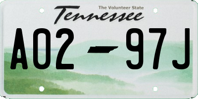 TN license plate A0297J