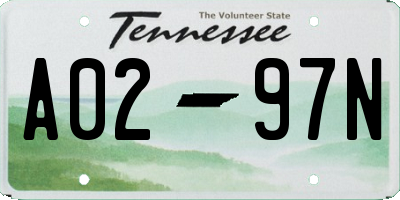 TN license plate A0297N