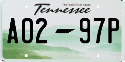 TN license plate A0297P