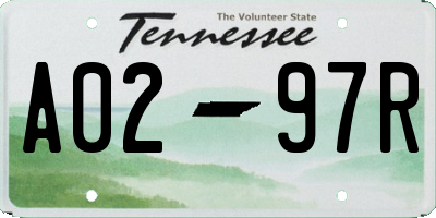 TN license plate A0297R