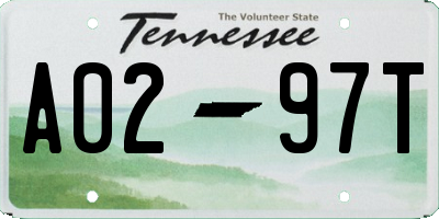 TN license plate A0297T