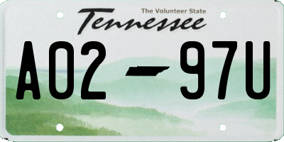 TN license plate A0297U