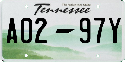 TN license plate A0297Y