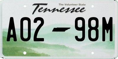 TN license plate A0298M