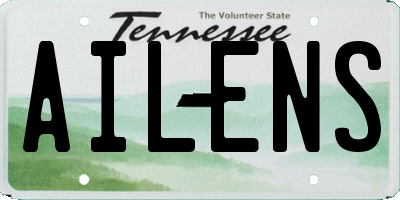 TN license plate AILENS