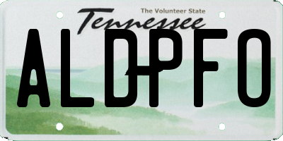 TN license plate ALDPFO