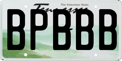 TN license plate BPBBB