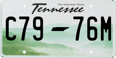 TN license plate C7976M