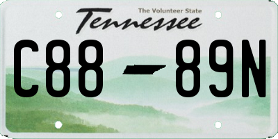 TN license plate C8889N