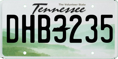 TN license plate DHB3235