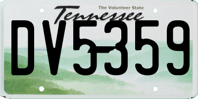 TN license plate DV5359